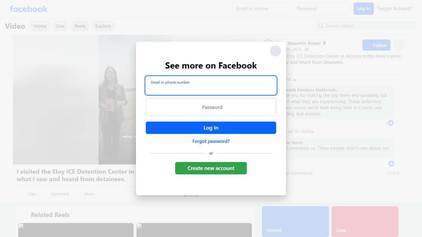I visited the Eloy ICE Detention Center in Arizona today–here's some of what I saw and heard from detainees. | Rep. Yassamin Ansari | Facebook